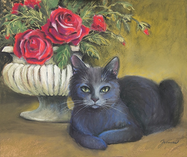 Red Roses Cats