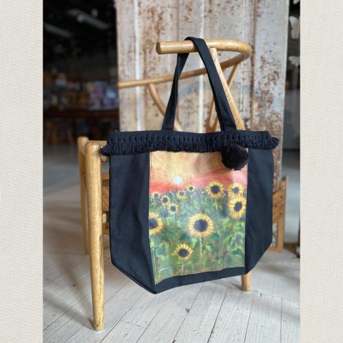 Tote Bags Sunflowers & Chair linen web
